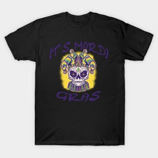 Its Mardi Gras, Lets Party Sugar Skull T-Shirt